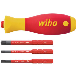 Wiha 43449 SoftFinish&#xAE; electric slimVario Screwdriver Set, 4 Piece