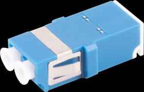 BS07-60030 FO coupler, LC / LC, shutter, duplex, blue