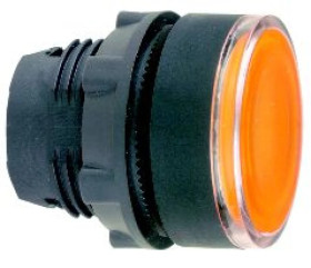 Główka przycisku podświetlanego pamarańczowa kryta fi22 z samopowrotem żarówka BA9s ZB5AW35