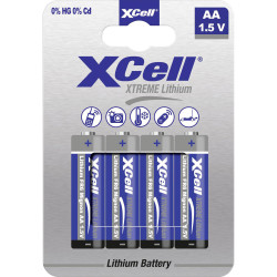 XCell 145873 XTREME AA Lithium Battery 1.5V 4piece Long-lasting -40&#xB0;C to &#x2B;60&#xB0;C