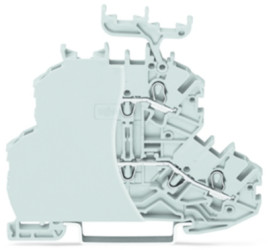 Feed-through/feed-through terminal block, spring-clamp connection, 0.14-1.5 mm², 2 pole, 13.5 A, 8 kV, gray, 2000-2231/099-000