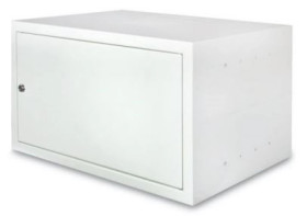 Szafa wisząca SIMPLE 19 3Ux555x400 mm IP20 ściany boczne pełne drzwi pełne RAL 7035 19-8004SZWS-19-3U-40-DP