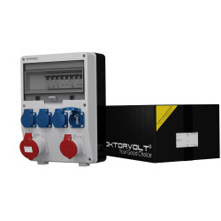 Rozdzielnica budowlana TD-S 32A 16A 4x230V gniazda Mennekes Doktorvolt DV-2121-F