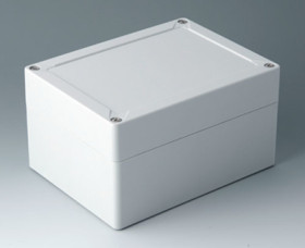 PC enclosure, (L x W x H) 162 x 122 x 90 mm, light gray (RAL 7035), IK08, C7016062
