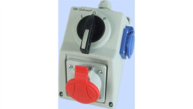 Zestaw C16-48.1N Przełącznik L-0-P + Wtyk 16A 3P+N+Z /16A 2P+Z Ip44 971648