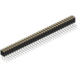 Socket header, 68 pole, pitch 2 mm, angled, BLY 4 68