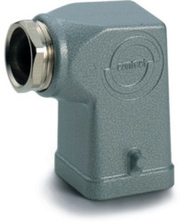 Grommet housing, size HA3, zinc die casting, longitudinal bow locking, IP66/IP68, 19427500