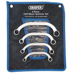 Draper 07210 Half Moon (Obstruction) Ring Spanner Set (4 Piece)