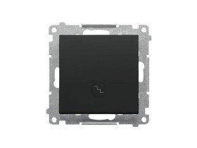 SIMON 55 Wyłącznik schodowy z podświetleniem LED szybkozłącza czarny mat TW6L.01/149 KONTAKT SIMON