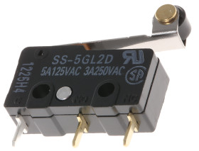 Łącznik Micro z dźwignią z rolką Omron SPDT IP40