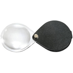 Eschenbach 1752160 Leather Hand Magnifier 3.5x Dia60mm Red Pocket-Sized