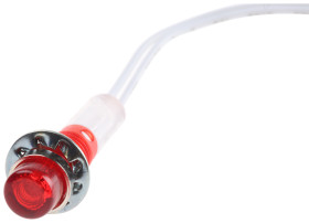 Lampka kontrolna do montażu panelowego 6V, czerwona 6.4mm Chrom Wyprowadzenia CAMDENBOSS