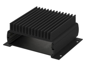 Aluminum enclosure kit, (L x W x H) 106 x 100 x 32 mm, black, IP65, 84410100.HMT1