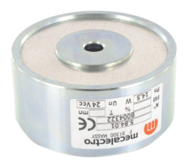Elektromagnes przytrzymujący 24V dc 2000N średnica 75mm