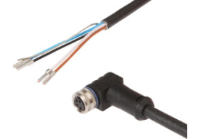 Złącze do samokonfekcjonowania M8 żeńskie 4pin kątowe druga końcówka niezarobiona 4x0.34mm² 10m 60V IP67 VKA05371