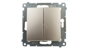 Simon 54 Łącznik Świecznikowy, Szybkozłącza, Złoty Mat Dw5.01/44