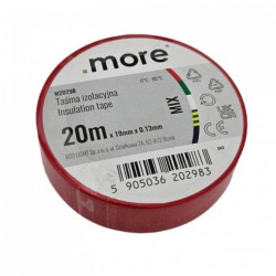 Taśma izolacyjna 19mm x 0,13mm KOLOR MIX 20m 1szt