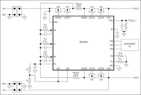 Dual, 7.5V to 76V, Hot-Swap and Diode ORing Controller