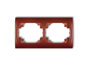 LOGO Ramka pozioma 2 podwójna brązowy metalik 9LRH-2 KARLIK