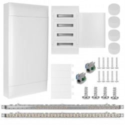 Rozdzielnica natynkowa PRACTIBOX 4x18 modułów IP40 762x432x76mm drzwi pełne LEGRAND