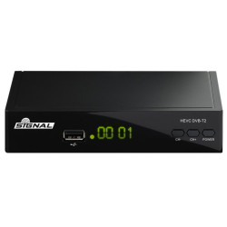 Tuner TV naz. SIGNAL BOX-T2 . DVB-T2 HEVC EURO SCART HDMI dekoder