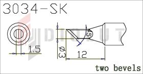 Grot Q305-SK ostrze 3mm z czujnikiem temperatury do QUICK303D