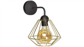 Kinkiet Lupo Black/Gold 1Xe27 Mlp6269 Milagro