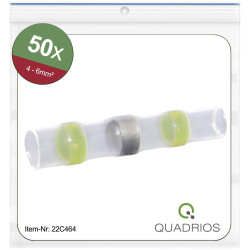 Quadrios 22C464 Butt Joint Heatshrink 4.0mm²-6.0mm² Insulated Yellow