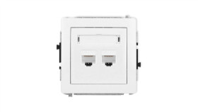 Deco Mechanizm Gniazda Komputerowego Podwójnego 2Xrj45, Kat. 6A, 8-Stykowy,...