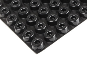 Stopki samoprzylepne grubość: 10.2mm Czarny średnica: 22.3mm Okrągły Przyklejanie RS PRO