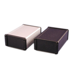 Hammond 1457K1602EBK Extruded Enclosure RFI Flanged 160 x 84 x 44 Black