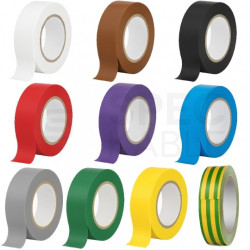 Taśma izolacyjna PVC 15mm x 10m ERKO mix kolorów 10szt.