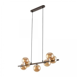 Lampa wisząca z bursztynowymi kloszami ze szkła ESTERA Brąz 7xG9 4506 TK Lighting