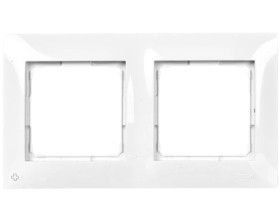 Simon 54 Premium Ramka podwójna antybakteryjna biała DR2/AB11