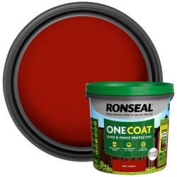 Ronseal KCB.8174503.80900.81 One Coat Shed &amp; Fence Protection Red Cedar 5 litre