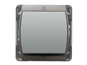 GAZELA Wyłącznik 2-biegunowy srebro + tytan ŁP-11J/m/18/23 OSPEL