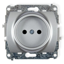 TREND Gniazdo pojedyncze b/u srebrny 5GP-1p