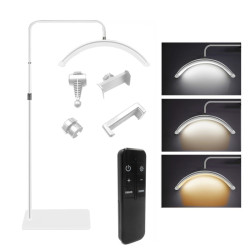 LAMPA KOSMETYCZNA LED BEZCIENIOWA REGULOWANA BIAŁA DO MAKIJAŻU PÓŁKSIĘŻYC