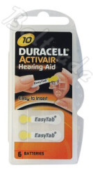 6 x baterie do aparatów słuchowych Duracell ActivAir 10