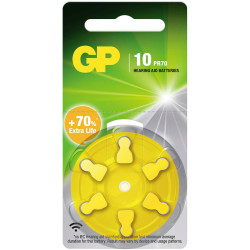 GP ZA10F410C6 Hearing Aid Battery ZA 10 Zinc Air 1.45V 6 pieces Reliable