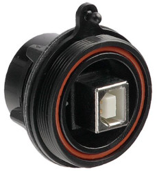 USB-B socket, USB 2.0, solder connection, PX0842/B