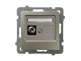 AS Gniazdo antenowe typu "F" pojedyncze satyna light GPA-1GF/m/45 OSPEL