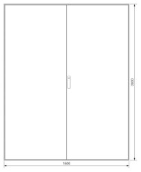 Hager Dodatkowy rozdzielacz stojaka 1600 x 2000 x 600 stal szaro-biały (ral 7035) 1 szt.