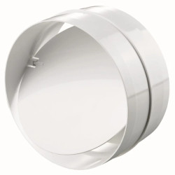 Łącznik kanału okrągły z zaworem zwrotnym fi 100mm biały KO100-22