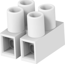 Lustre terminal, 2 pole, 0.12-3.3 mm², natural, PCB connection, 30 A, 1776293-2