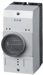 Insulating material housing, rotary handle, (L x W x H) 126 x 80 x 158 mm, black/gray, for PKZ0, 260089