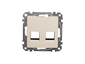 SEDNA DESIGN & ELEMENTS Płytka czołowa 2xRJ45 do wkł.5e-6 UTP AMP beż SDD112444C SCHNEIDER ELECTRIC