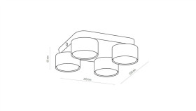 Kinkiet Zewnętrzny Dekoracyjny Czarno/Złoty Z Serii Lozana K-5006A Down...