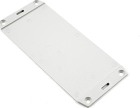 Flange plate, ABS, (L x W x H) 177.01 x 76.38 x 3 mm, gray, for series 1591D, 1591FDGY