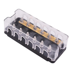 6 Way Mega Fuse Box Transparent Lid